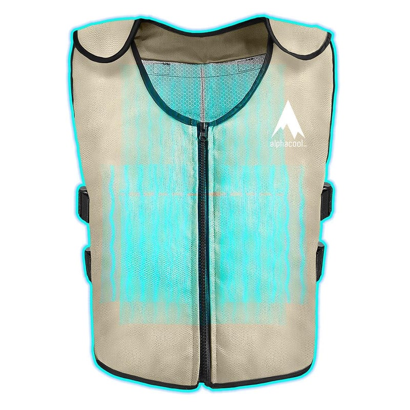 Alphacool Ice Vest for Men and Women Adjustable Cooling Vest with Ice Packs Blue One Size - Image 5